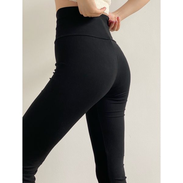 High Waist Stretchy Black Flared Yoga Pants for Women - Slimming Long Legs Casual Style, Perfect for Everyday Wear