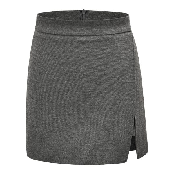 High-Waisted A-Line Skirt with Side Slit - European American Style Summer Mini Skirt for Women, Anti-Exposure Fashion