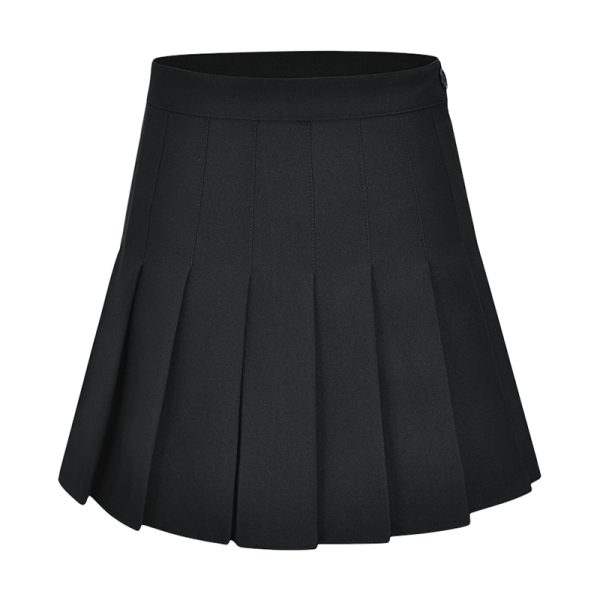 High-Waisted Pleated Mini Skirt with Safety Shorts - Retro American Style, Mizuhara Kiko Inspired, Super Beautiful Fashion Statement