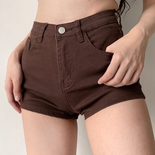 High-Waisted Slimming Long-Leg Denim Shorts for Women - European American Style Bodycon Hot Pants for Summer Fashion