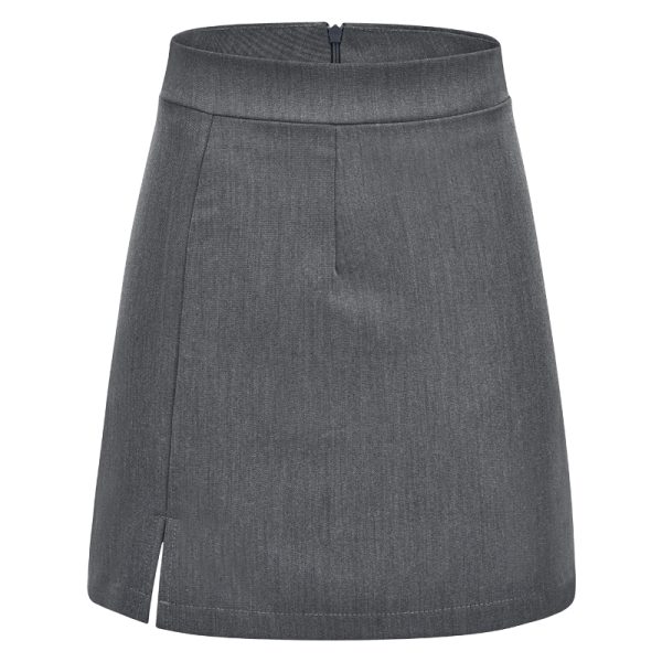High-Waisted Split Bodycon Skirt for Women - Sexy A-Line Short Skirt in European & American Style, Anti-Exposure Design