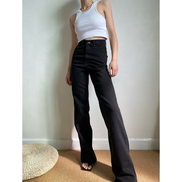 High-Waisted Wide-Leg Jeans for Women - American Retro Style, Loose Fit, Slimming, Floor-Length, Trendy 90s Fashion