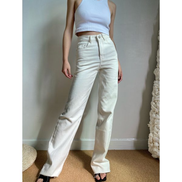 High-Waisted Wide-Leg Jeans for Women - American Retro Style, Loose Fit, Slimming, Floor-Length, Trendy 90s Fashion