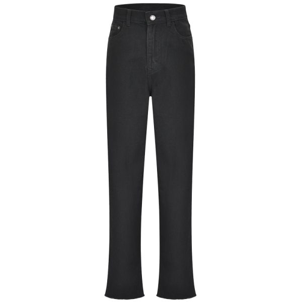 High-Waisted Wide-Leg Jeans for Women - American Retro Style, Loose Fit, Slimming, Floor-Length, Trendy 90s Fashion