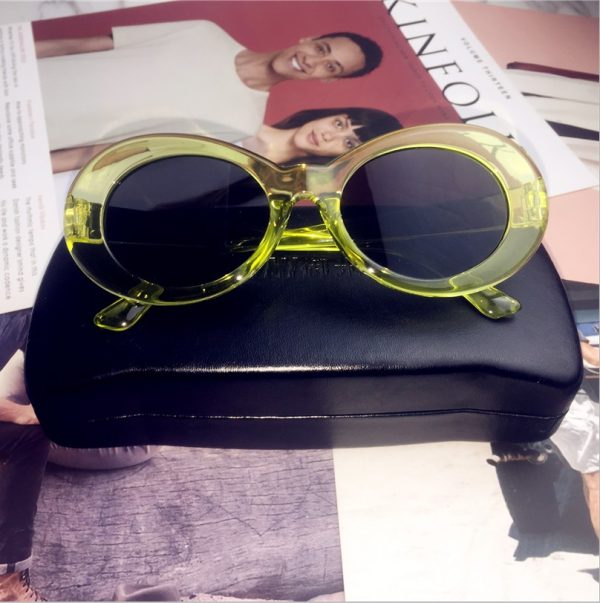 Hip-Hop Style Oval Sunglasses Inspired by Burijie Bridge and G-Dragon â€“ Trendy Alien Glasses for Y2K Fashion Lovers