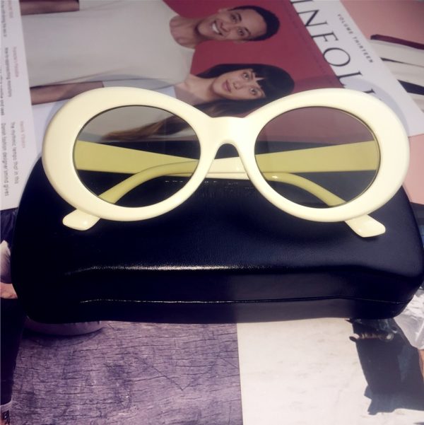 Hip-Hop Style Oval Sunglasses Inspired by Burijie Bridge and G-Dragon â€“ Trendy Alien Glasses for Y2K Fashion Lovers