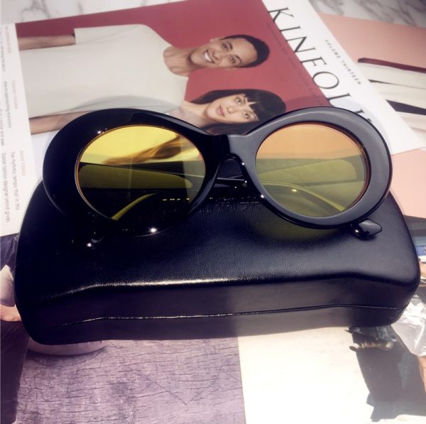 Hip-Hop Style Oval Sunglasses Inspired by Burijie Bridge and G-Dragon â€“ Trendy Alien Glasses for Y2K Fashion Lovers