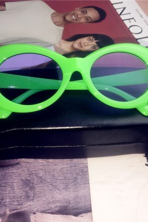 Hip-Hop Style Oval Sunglasses Inspired by Burijie Bridge and G-Dragon â€“ Trendy Alien Glasses for Y2K Fashion Lovers