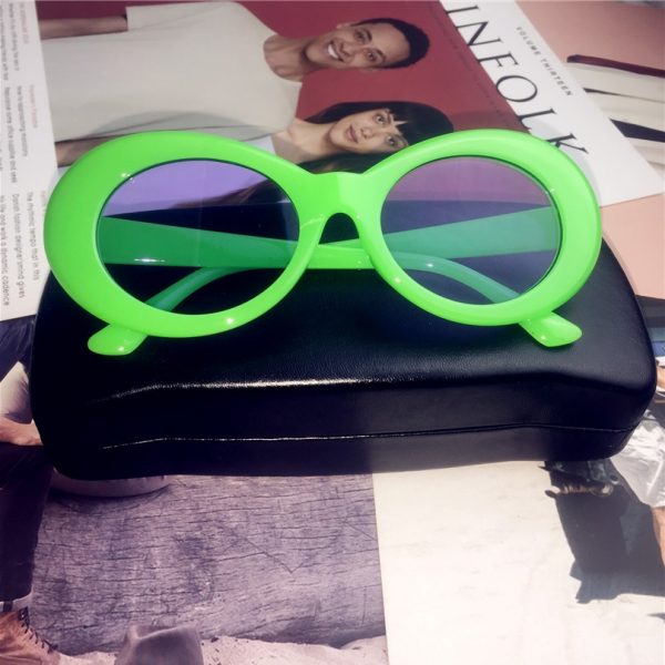 Hip-Hop Style Oval Sunglasses Inspired by Burijie Bridge and G-Dragon â€“ Trendy Alien Glasses for Y2K Fashion Lovers