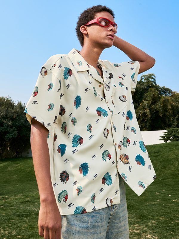 Ice Silk Cool Feel Hawaiian Short Sleeve Floral Shirt - Vintage Unisex 2025 Summer Style, Floral Print, Relaxed Fit, Tropical Vibes