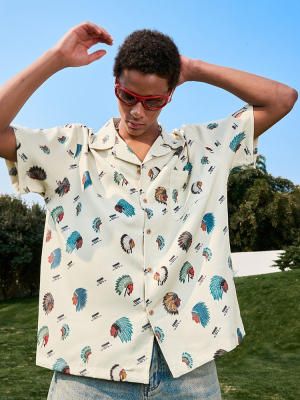 Ice Silk Cool Feel Hawaiian Short Sleeve Floral Shirt - Vintage Unisex 2025 Summer Style, Floral Print, Relaxed Fit, Tropical Vibes