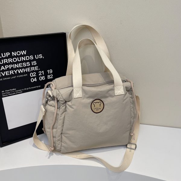 Japanese Harajuku Large-Capacity Canvas Tote Bag for Women - Simple 2025 Student Shoulder Bag for Commuting and Everyday Use