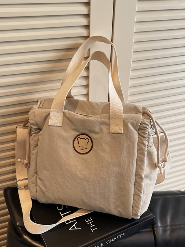 Japanese Harajuku Large-Capacity Canvas Tote Bag for Women - Simple 2025 Student Shoulder Bag for Commuting and Everyday Use