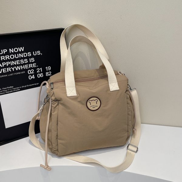 Japanese Harajuku Large-Capacity Canvas Tote Bag for Women - Simple 2025 Student Shoulder Bag for Commuting and Everyday Use
