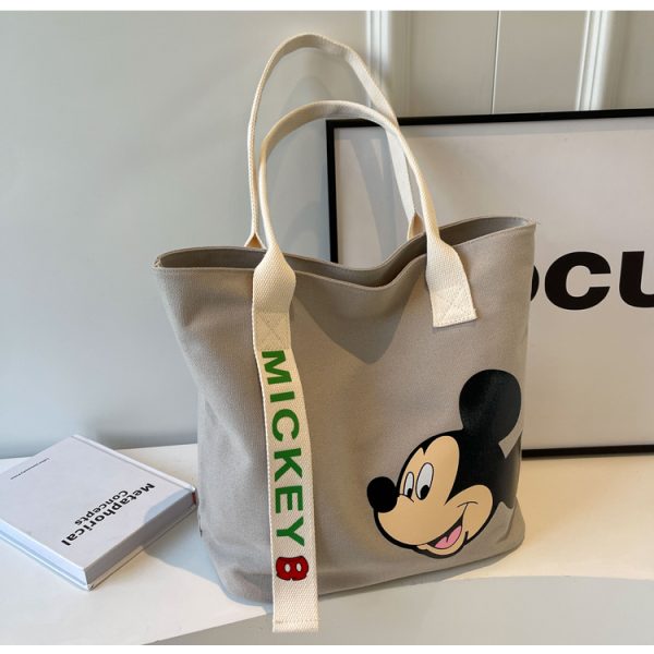 Japanese-Style Cartoon Single-Shoulder Canvas Tote Bag for Women â€“ Versatile, Large Capacity, Perfect for Students and Commuting