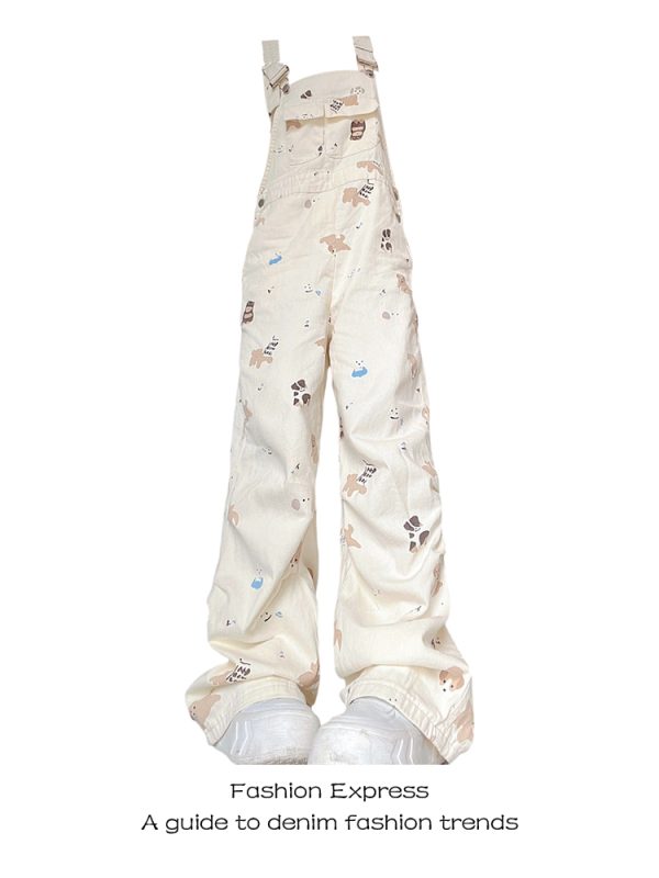 Japanese-Style Cute Dog Overalls for Women, Age-Reducing Design, Adorable Autumn-Winter Jumpsuit 2025