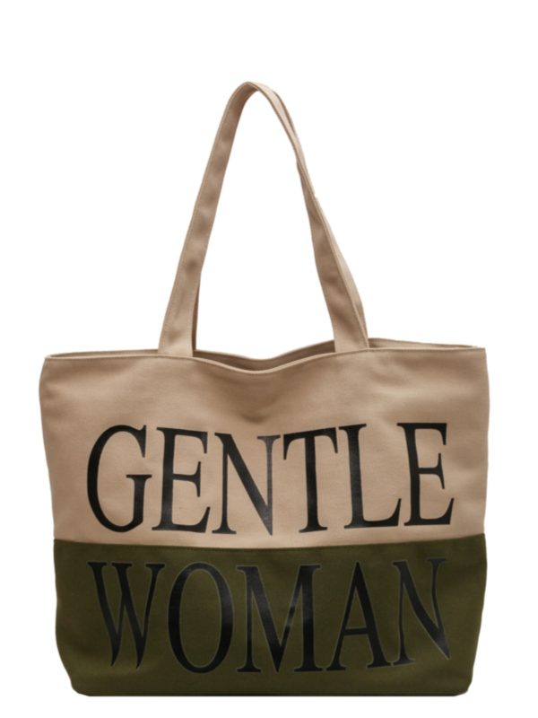Japanese Style Large Capacity Canvas Tote Bag for Women - Versatile Casual Mommy Shoulder Bag for Class and Commuting