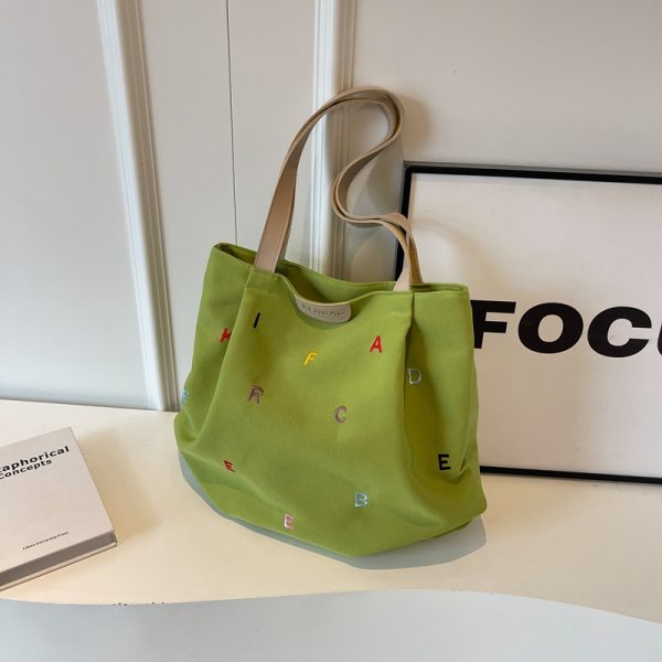 Japanese-Style Large-Capacity Shoulder Bag for Students - Versatile Casual Tote for Class and Commuting