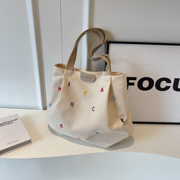 Japanese-Style Large-Capacity Shoulder Bag for Students - Versatile Casual Tote for Class and Commuting