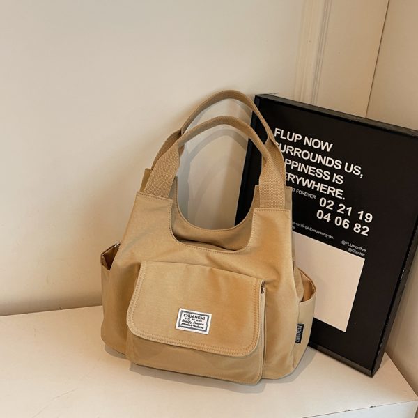 Japanese-Style Oxford Cloth Tote Bag for Women - 2025 Model, Large Capacity Handheld Shoulder Bag for Commuting and Classes