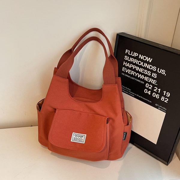 Japanese-Style Oxford Cloth Tote Bag for Women - 2025 Model, Large Capacity Handheld Shoulder Bag for Commuting and Classes