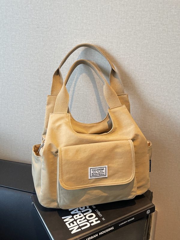 Japanese-Style Oxford Cloth Tote Bag for Women - 2025 Model, Large Capacity Handheld Shoulder Bag for Commuting and Classes