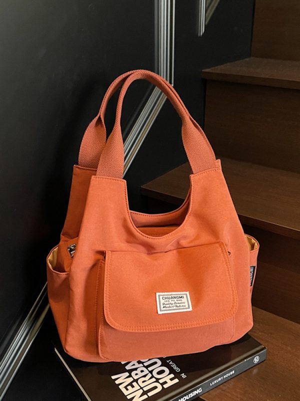 Japanese-Style Oxford Cloth Tote Bag for Women - 2025 Model, Large Capacity Handheld Shoulder Bag for Commuting and Classes