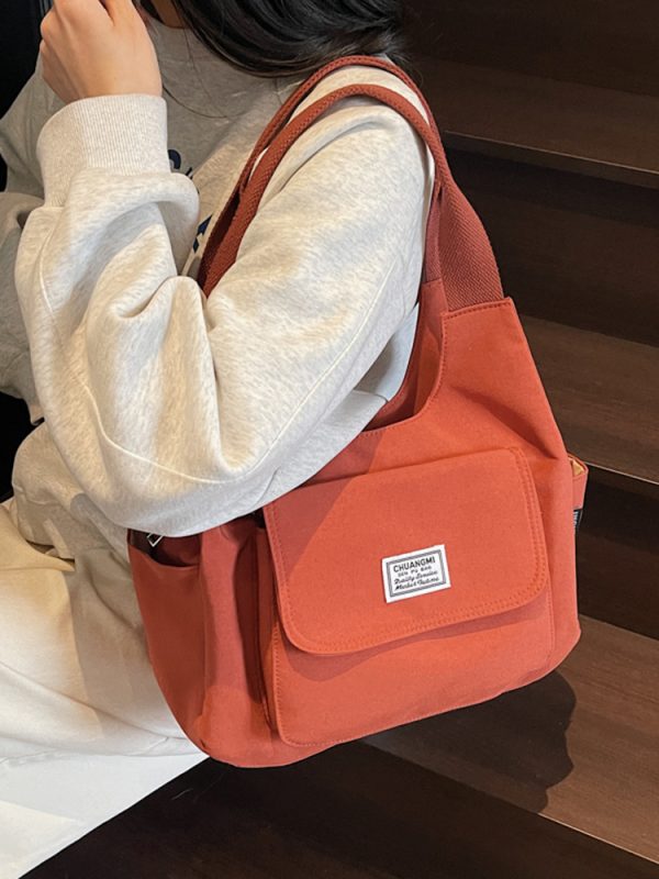 Japanese-Style Oxford Cloth Tote Bag for Women - 2025 Model, Large Capacity Handheld Shoulder Bag for Commuting and Classes