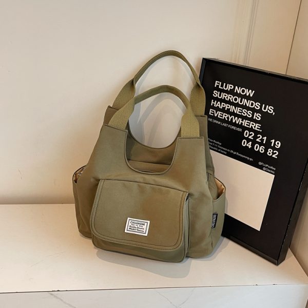 Japanese-Style Oxford Cloth Tote Bag for Women - 2025 Model, Large Capacity Handheld Shoulder Bag for Commuting and Classes