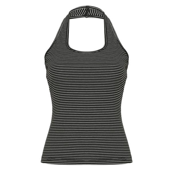 Korean Aesthetic Striped One-Shoulder Sheer Long Sleeve T-Shirt Top for Women - Lightweight Versatile Fashion Essential
