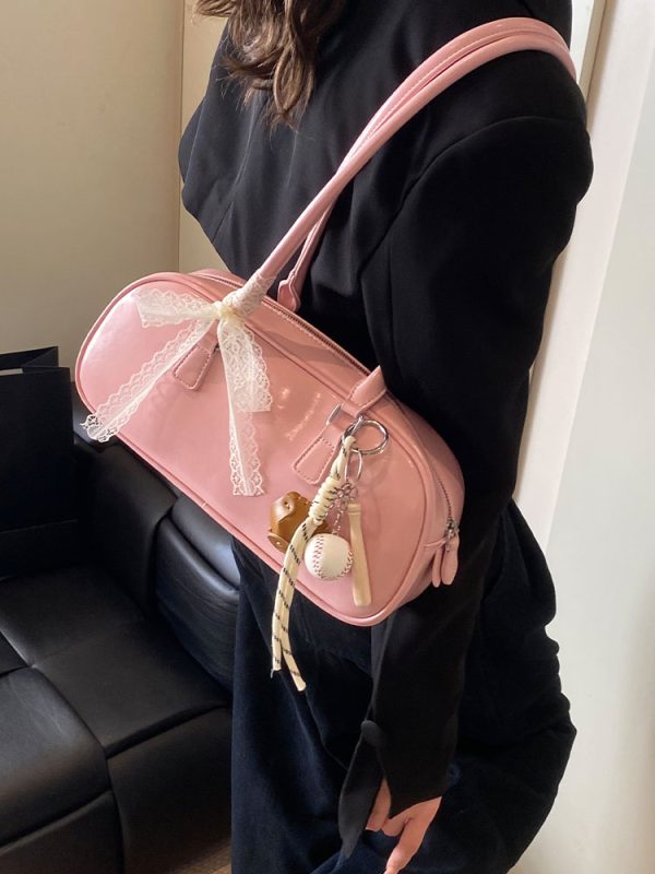 Korean Ballet-Style Underarm Bowling Bag - Women's Shoulder Bag for Spring/Summer 2025 Fashion Trend