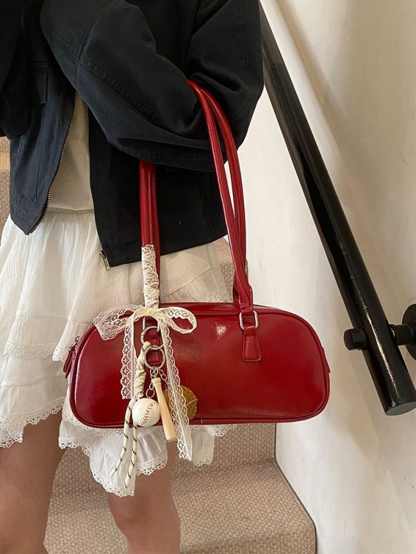 Korean Ballet-Style Underarm Bowling Bag - Women's Shoulder Bag for Spring/Summer 2025 Fashion Trend