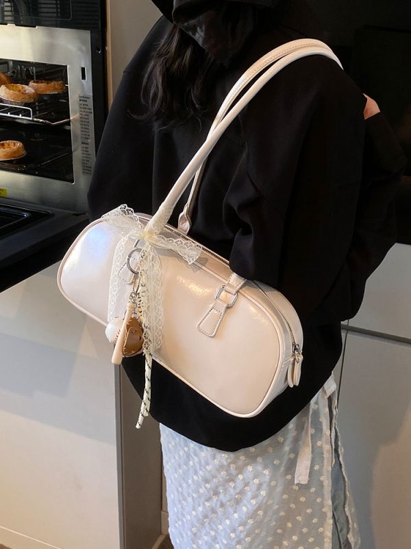 Korean Ballet-Style Underarm Bowling Bag - Women's Shoulder Bag for Spring/Summer 2025 Fashion Trend