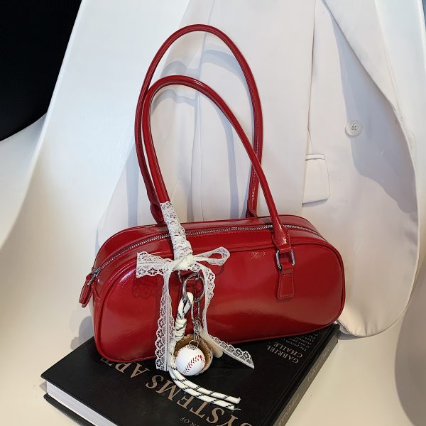Korean Ballet-Style Underarm Bowling Bag - Women's Shoulder Bag for Spring/Summer 2025 Fashion Trend
