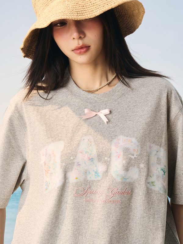 Korean Fairy Style Short Sleeve Sunscreen T-shirt - Cool Feeling Solona Tee for Summer, Playful Design, Perfect for Y2K Fashion