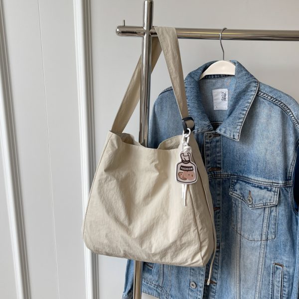 Korean-Style Artistic Canvas Tote Bag for Women - Trendy Crossbody Bag for Summer 2025, Casual Fashion Essential