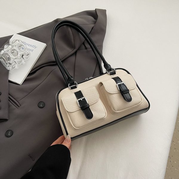 Korean Style Casual Shoulder Bag for Work Commute, Spring 2025, High-End Feel, Multiple Pockets, Versatile Everyday Use