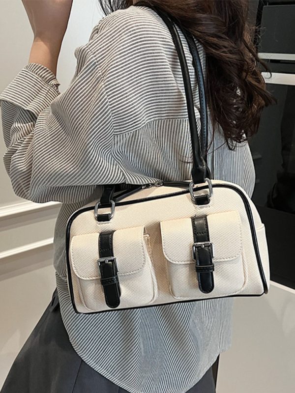Korean Style Casual Shoulder Bag for Work Commute, Spring 2025, High-End Feel, Multiple Pockets, Versatile Everyday Use