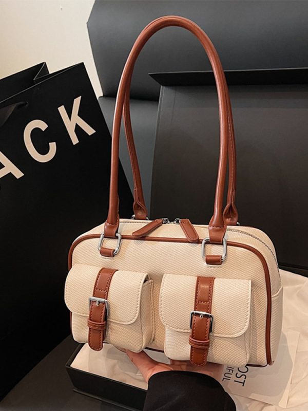 Korean Style Casual Shoulder Bag for Work Commute, Spring 2025, High-End Feel, Multiple Pockets, Versatile Everyday Use