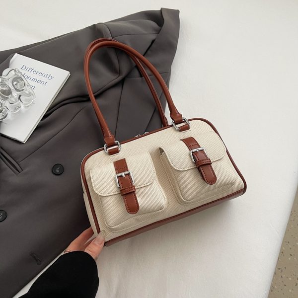 Korean Style Casual Shoulder Bag for Work Commute, Spring 2025, High-End Feel, Multiple Pockets, Versatile Everyday Use