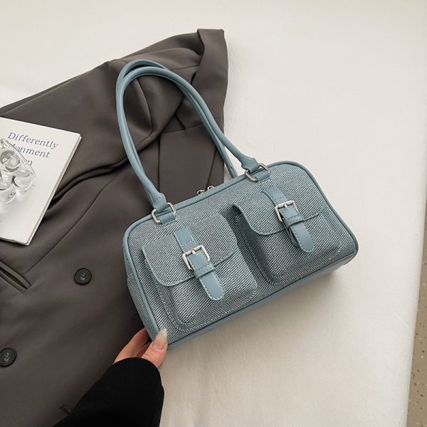 Korean Style Casual Shoulder Bag for Work Commute, Spring 2025, High-End Feel, Multiple Pockets, Versatile Everyday Use