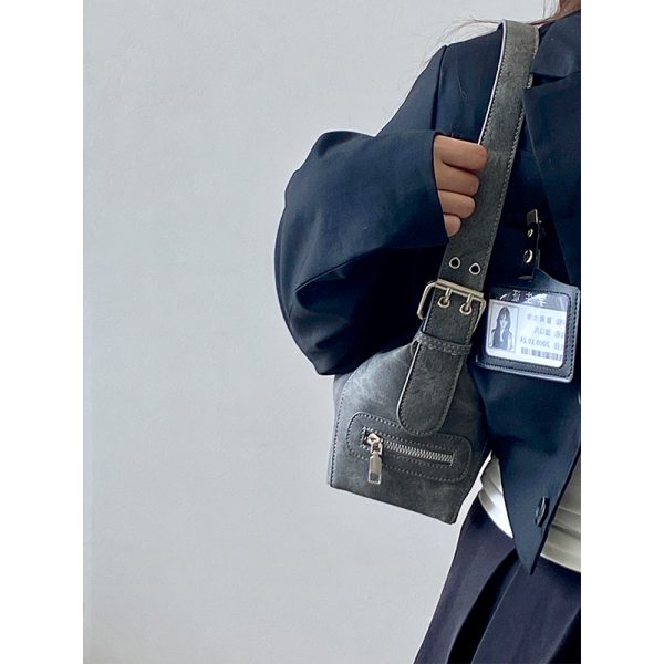 Korean Style Denim Underarm Bag for Women - Niche Design Handheld Motorcycle Small Shoulder Bag 2025 Fashion Trend