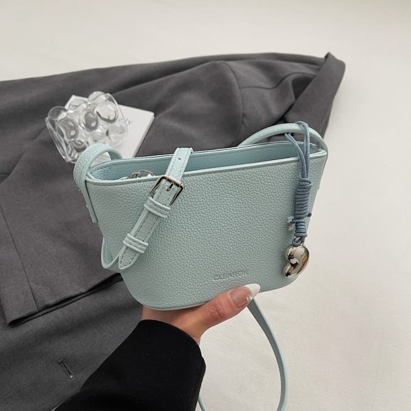 Korean Style Fashion Bucket Bag for Women, Trendy Versatile Shoulder Bag, 2025 Summer High-End Casual Accessory