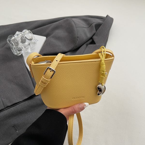 Korean Style Fashion Bucket Bag for Women, Trendy Versatile Shoulder Bag, 2025 Summer High-End Casual Accessory