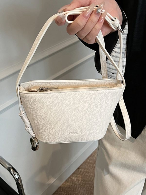 Korean Style Fashion Bucket Bag for Women, Trendy Versatile Shoulder Bag, 2025 Summer High-End Casual Accessory