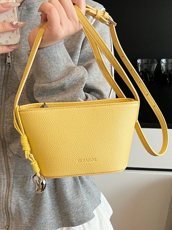 Korean Style Fashion Bucket Bag for Women, Trendy Versatile Shoulder Bag, 2025 Summer High-End Casual Accessory