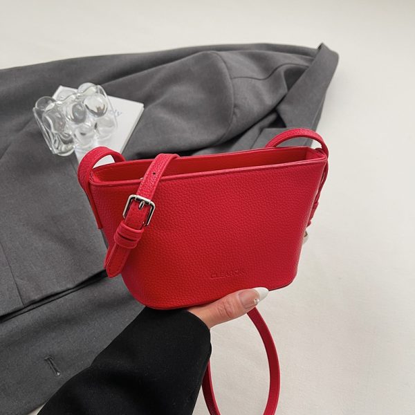 Korean Style Fashion Bucket Bag for Women, Trendy Versatile Shoulder Bag, 2025 Summer High-End Casual Accessory