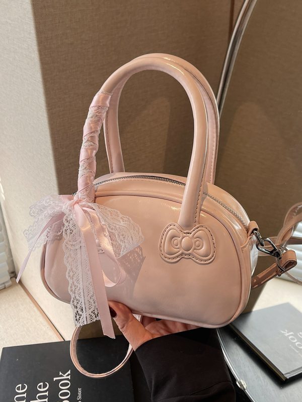 Korean Style Handheld Bowling Bag for Women - Fashionable Versatile Shoulder Crossbody Bag - Simple Casual 2025 Design