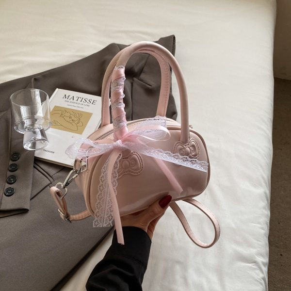 Korean Style Handheld Bowling Bag for Women - Fashionable Versatile Shoulder Crossbody Bag - Simple Casual 2025 Design