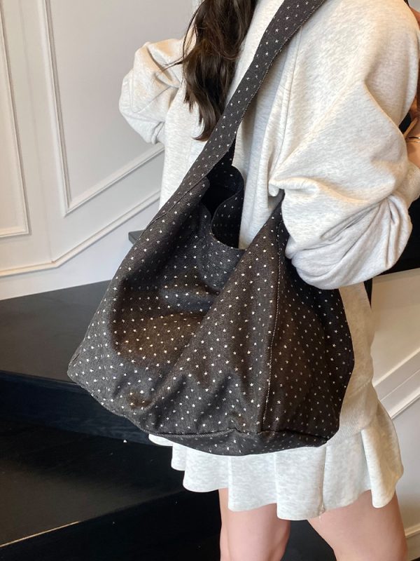 Korean Style High-End Leopard Print Shoulder Bag for Women - 2025 Summer Large Capacity Commuting Tote Bag